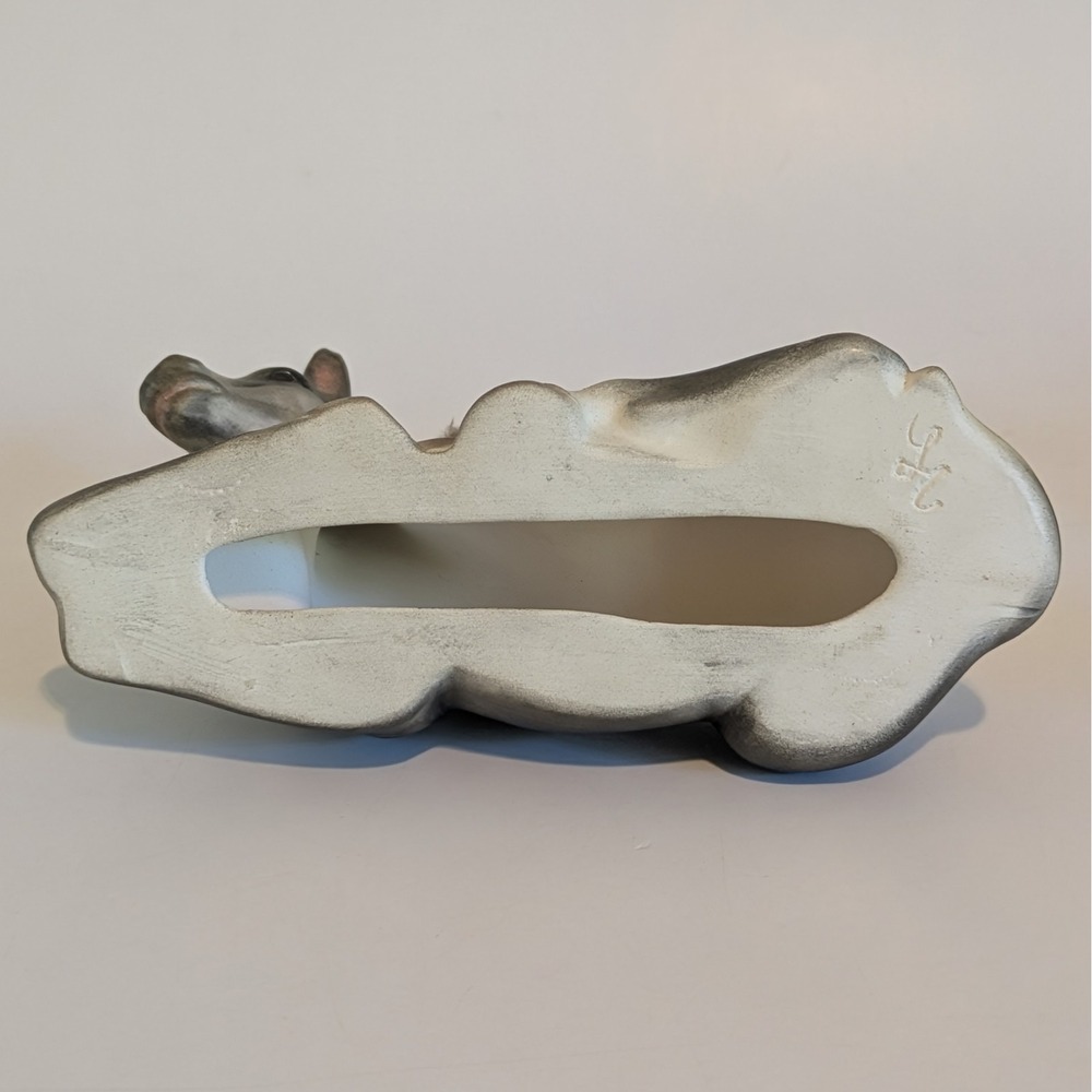 Ceramic Laying Down Horse Foal Dapple Gray 3.5" - Picture 4 of 8